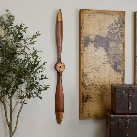 Brown Metal Industrial Propeller Wall Decor
