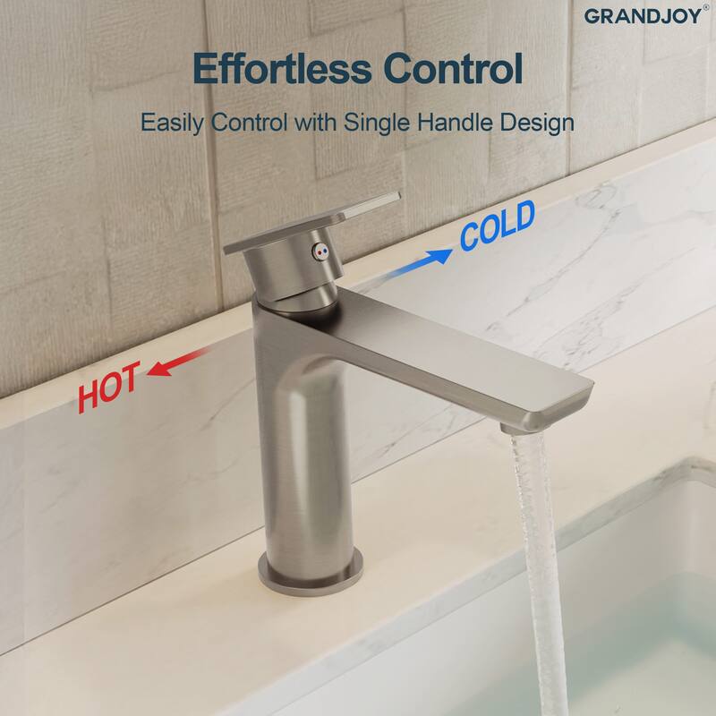 GRANDJOY Modern Single Handle Bathroom Faucet