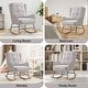 preview thumbnail 35 of 54, HOMYKA 25.2” Wide Rocking Chair with Button Accents for Nurseries