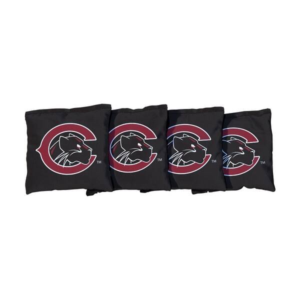 slide 2 of 3, Chapman Panthers Black Cornhole Bags All-Weather Resin Filled