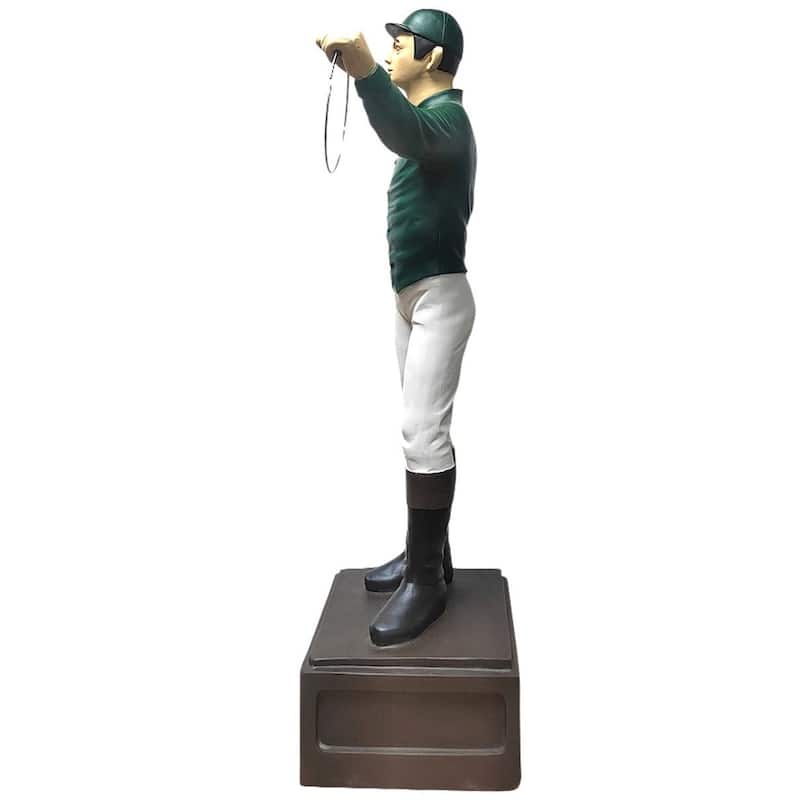 Classic Lawn Jockey Green Shirt Garden Statue