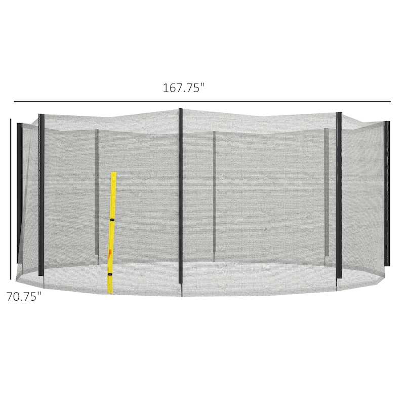 Soozier Trampoline Safety Net for 14ft Round Trampoline with 8 Straight Poles