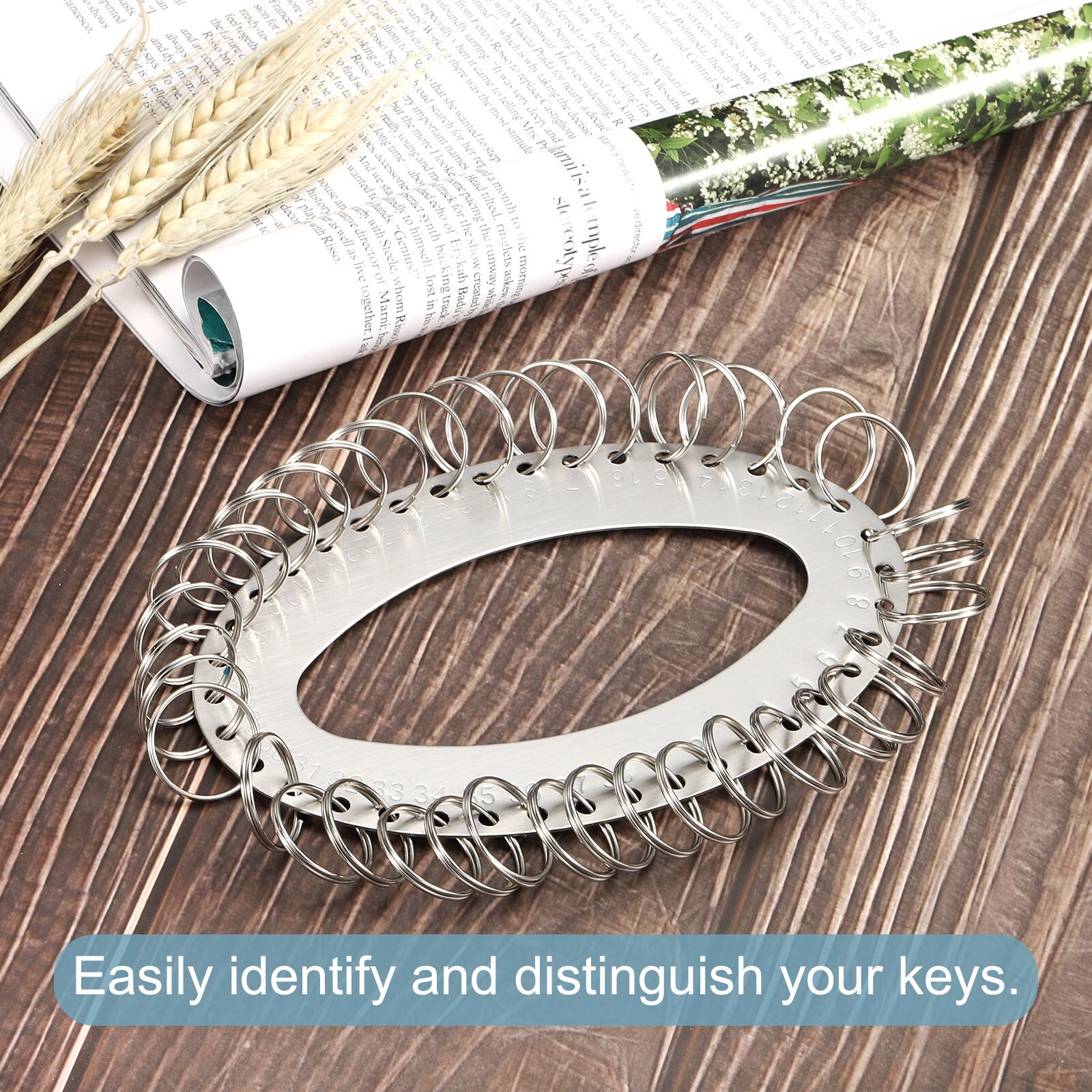 Arabic Numbers Indicated 38 Rings Key Organizer Holder 