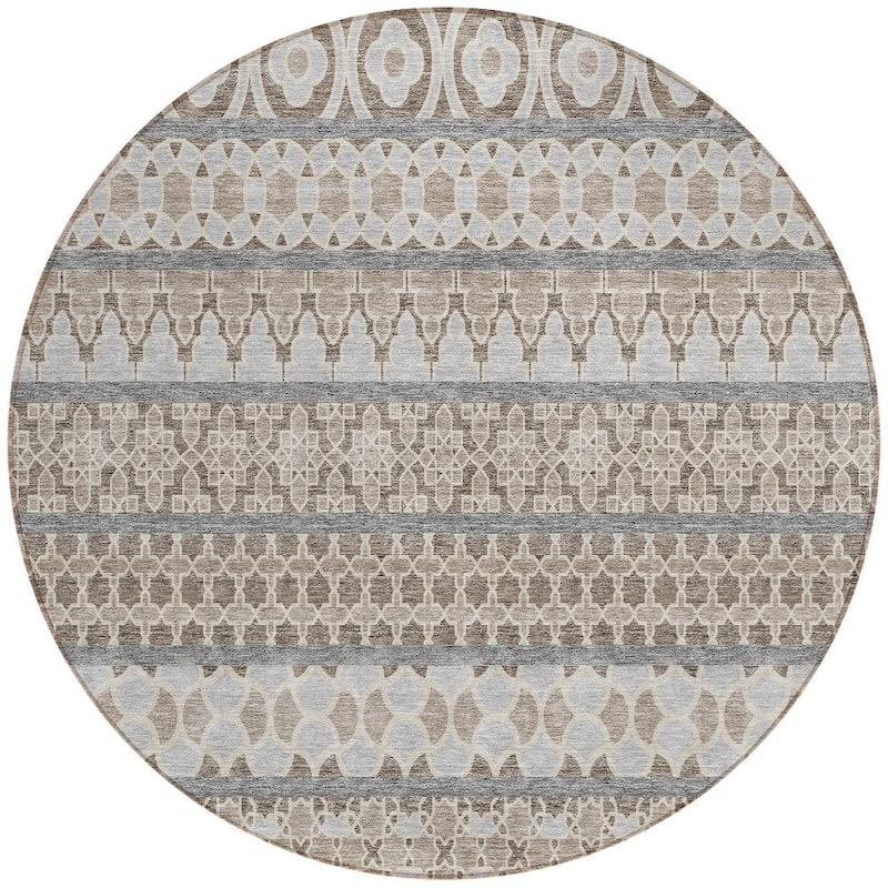 HomeRoots Quatrefoil Transitional Rectangle Outdoor Rug