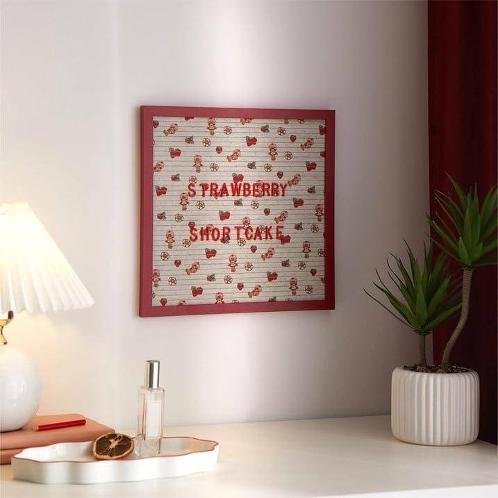 Strawberry Shortcake Letter Board Sign Custom Message Display Board Décor