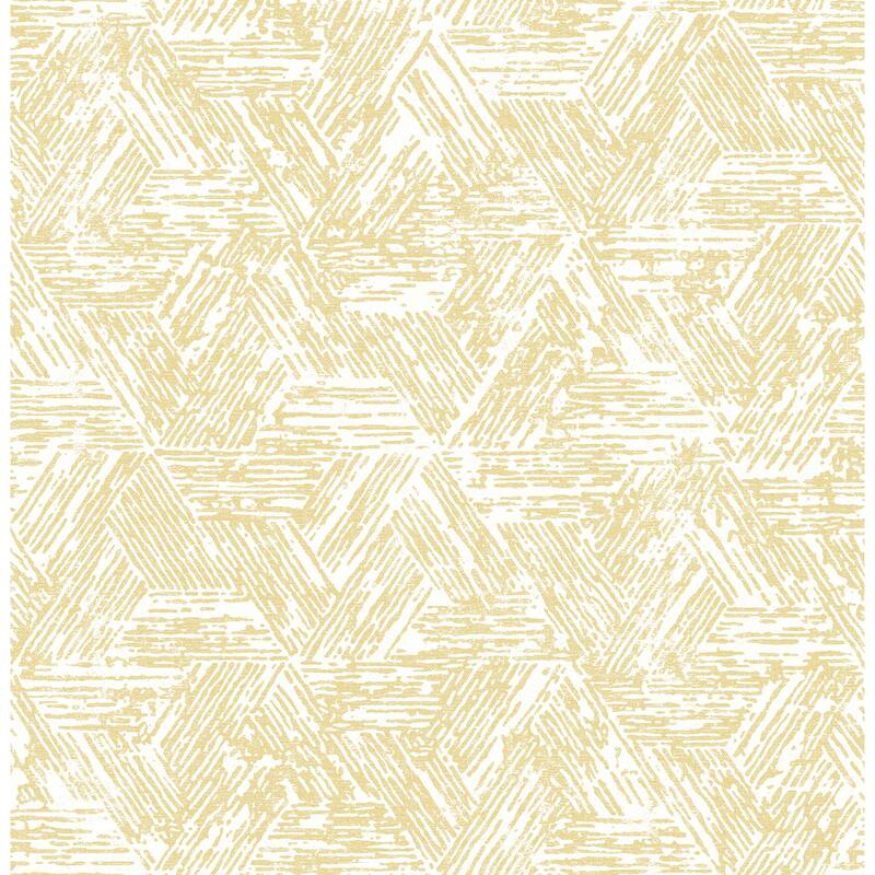 A-Street Prints Retreat Yellow Quilted Geometric Wallpaper