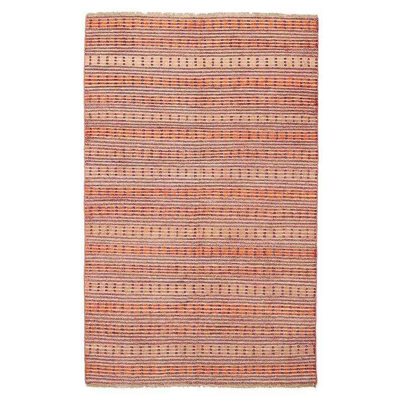 ECARPETGALLERY Hand-knotted Peshawar Ziegler Burnt Orange Wool Rug - 4'11 x 7'10