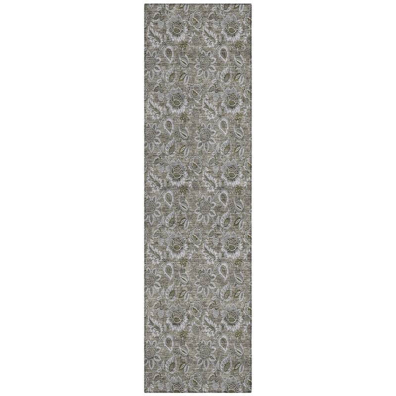 Machine Washable Indoor/ Outdoor Chantille Floral Rug