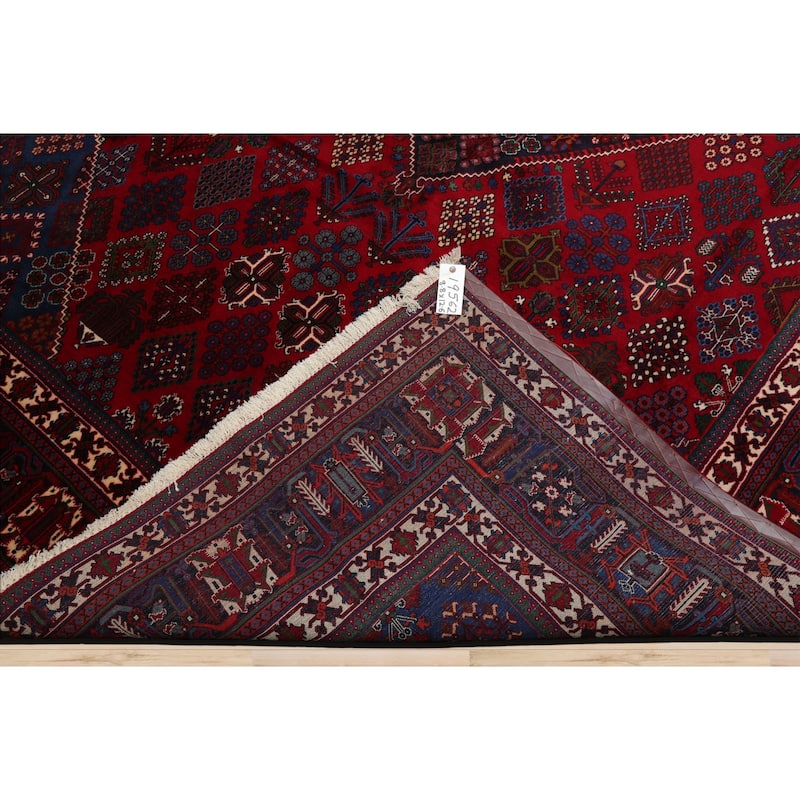 8'8''x12'6'' Hand Knotted Wool Red Heriz Traditional Rug - 8' 8'' x 12' 6''