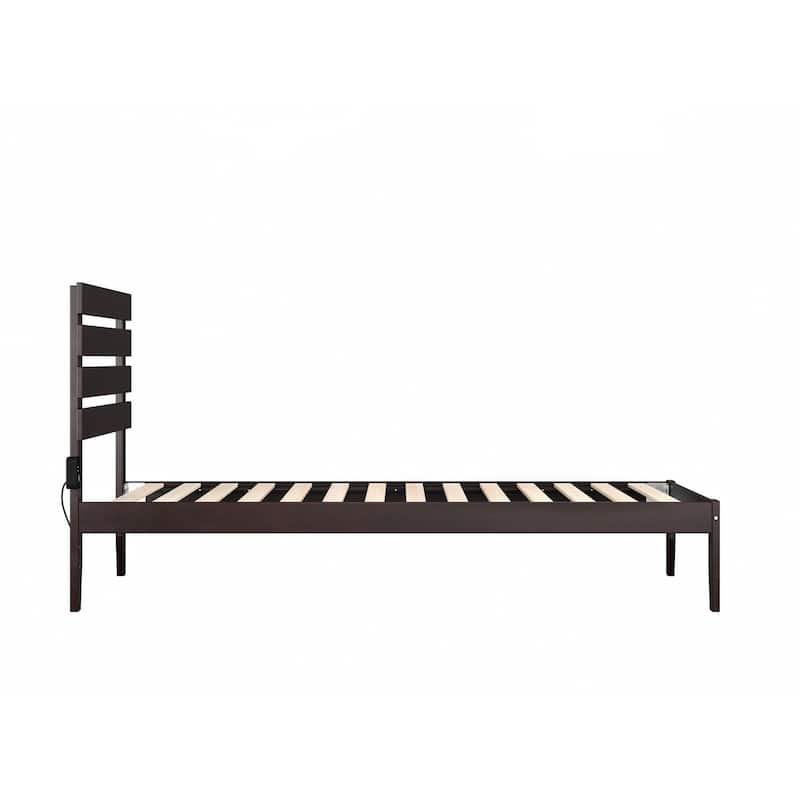 Oxford Twin XL Platform Bed in Espresso