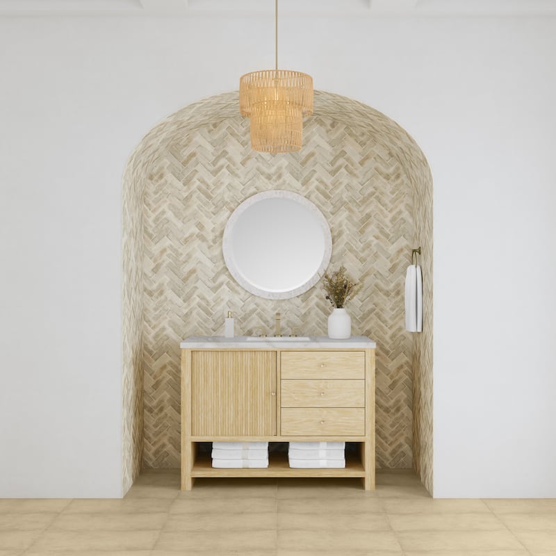 James Martin Vanities Marigot Single 48" Single Vanity, Sunwashed Oak