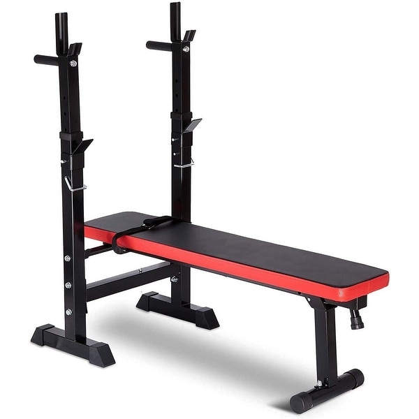 Folding bench discount and squat rack