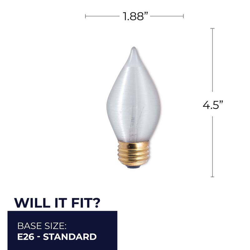 Bulbrite Spunlite Multi Pack of Dimmable Satin Incandescent Bulb - Pack of (25) 40 Watt - C15 Medium (E26)