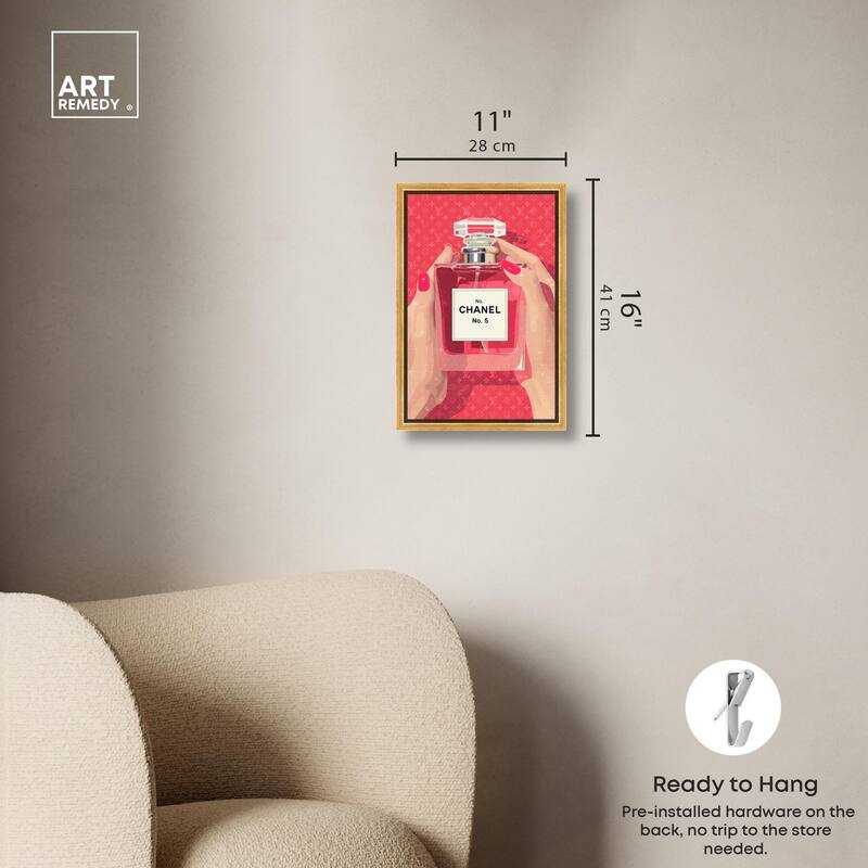 Perfume in Hands Canvas by Art Remedy