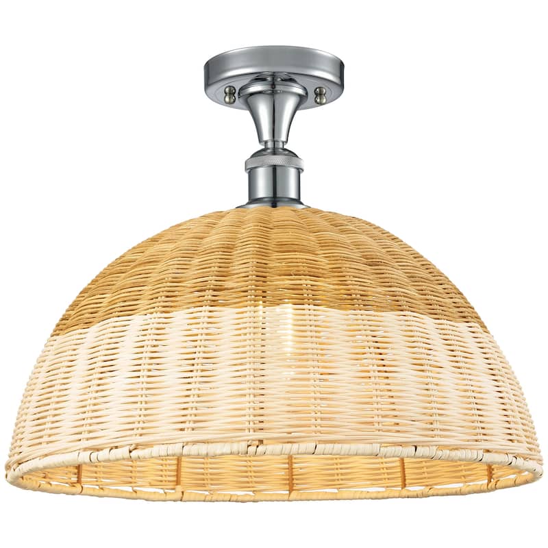 Innovations Lighting 516-1C-13-16 Bristol Natural II Semi-Flush - Polished Chrome / Natural