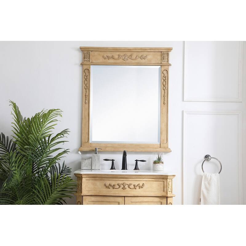 Elegant Lighting Antique Beige Vanity Mirror (22" x 28")