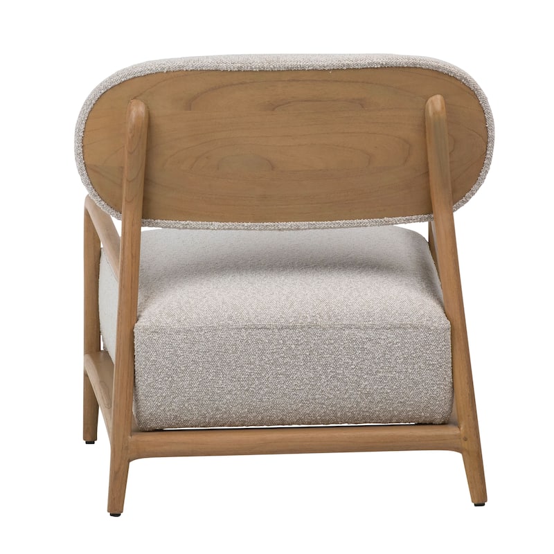 Dustin Polyester Blend Upholstered Occasional Chair, Cream