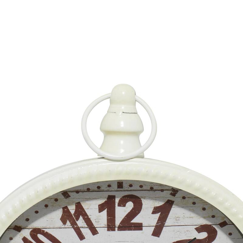 Metal Ring Top Decorative Clock - Set of 4 Black - Roche River Decor