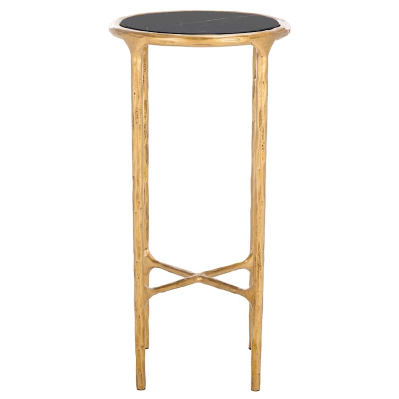 SAFAVIEH Couture Wubke Forged Metal Tall Round End Table, Fully Assembled - 12"W x 12"D x 24"H