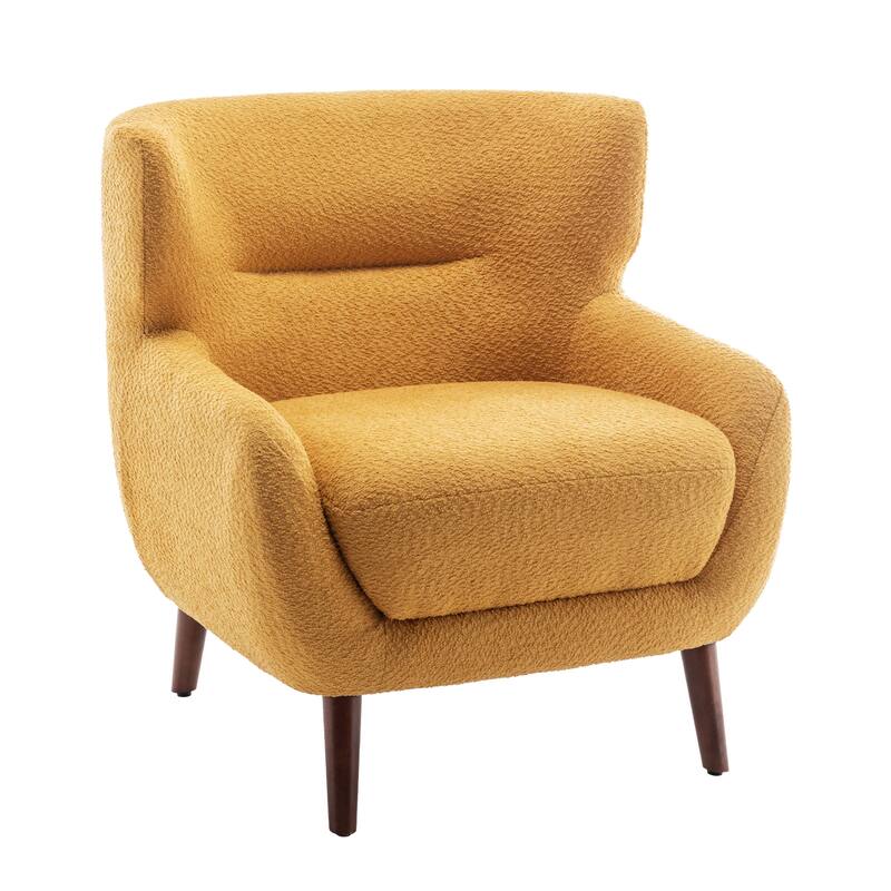 XINMICS Tufted Accent Chair, Wingback Upholstered Armchair for Living Room, Bedroom, Set of 1