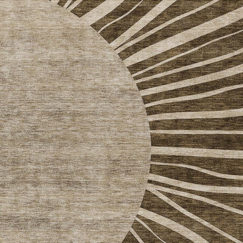 HomeRoots Abstract Transitional Rectangle Outdoor Rug