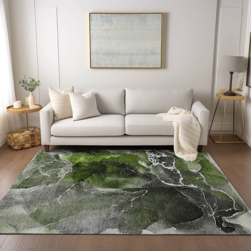 Allus Unique Abstract Weather Resistant Current & Stylish Outdoor Rug
