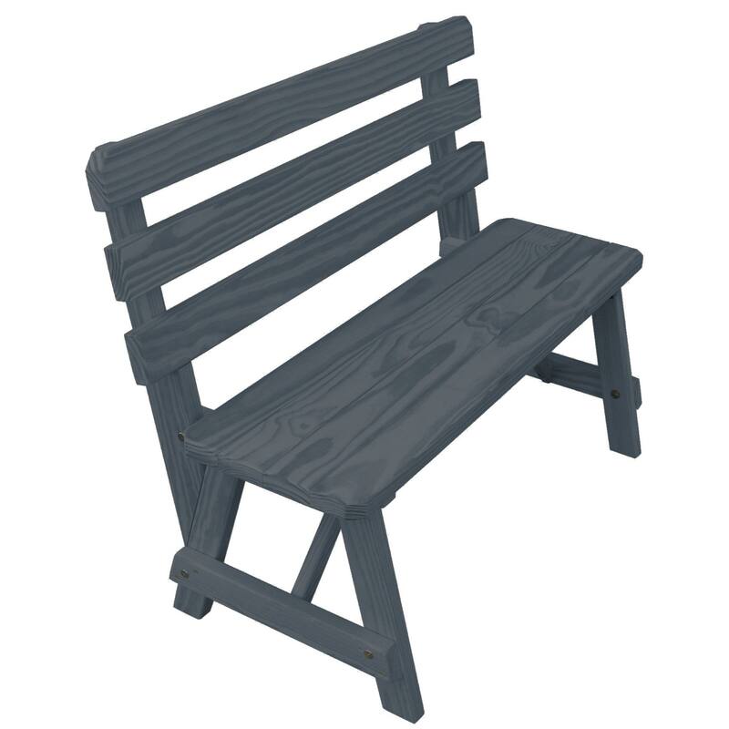 Pine 4' Traditional Backed Bench