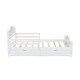 preview thumbnail 7 of 18, Full Size Wooden Platform Bed with Guardrails and 2 Storage Drawers