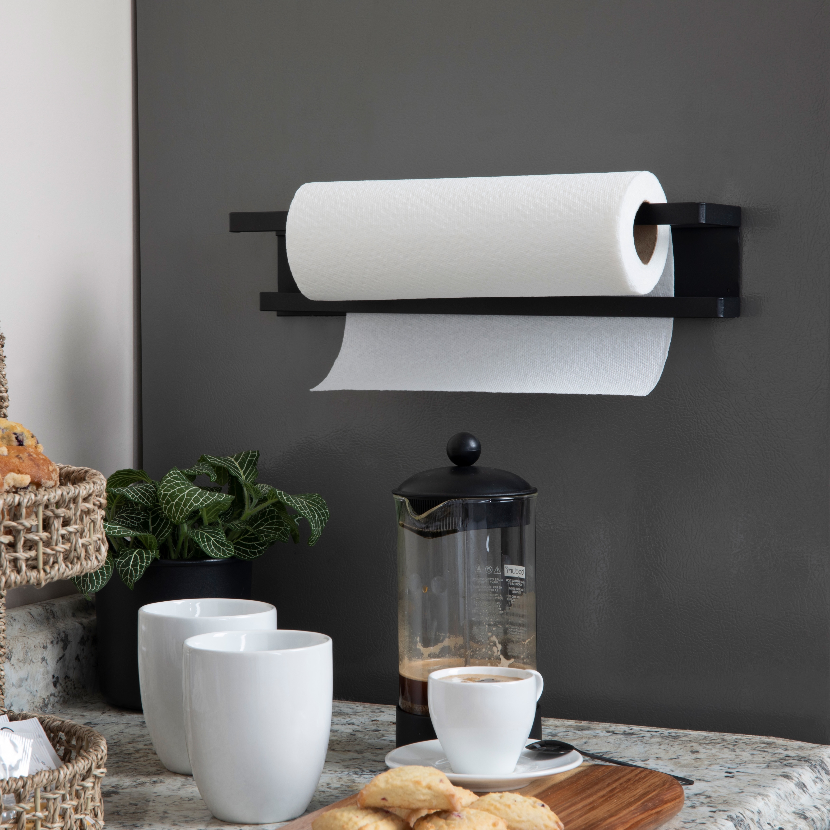 MAGNETIC Paper Towel Holder Magnetic Kitchen Roll Holder, Wall