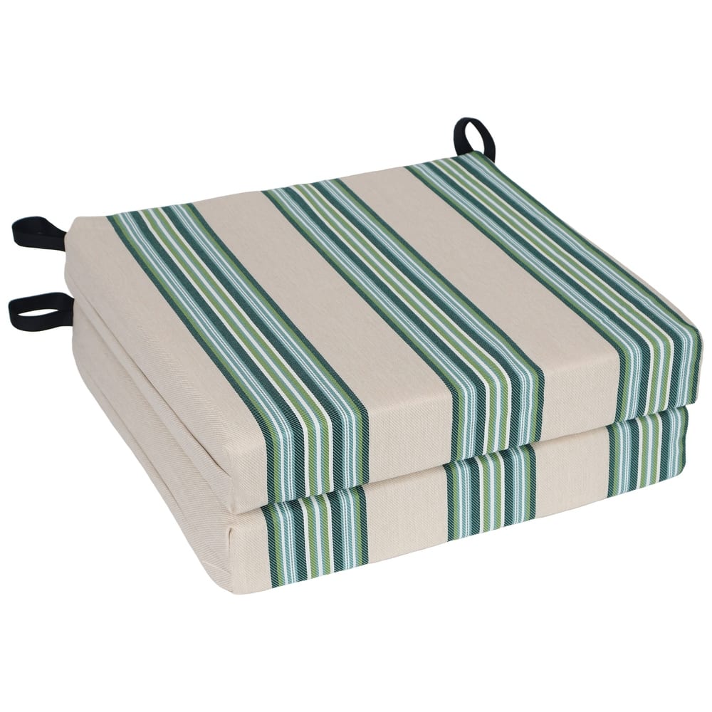 20-inch by 19-inch Woven Olefin Outdoor Chair Cushion (Set of 1, 2, or 4)