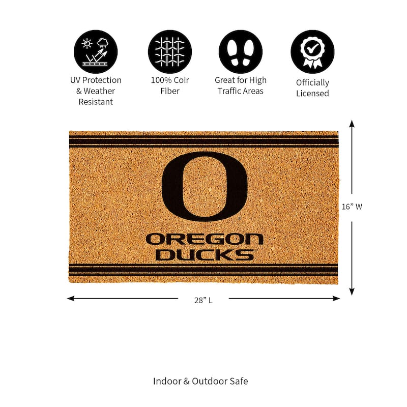 University of Oregon Monochrome Indoor/Outdoor Coir Door Mat