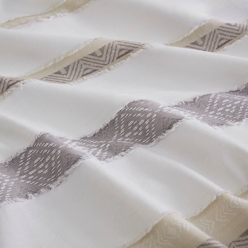 Madison Park Langley 3 Piece Clipped Jacquard Duvet Cover Set (Insert Excluded)