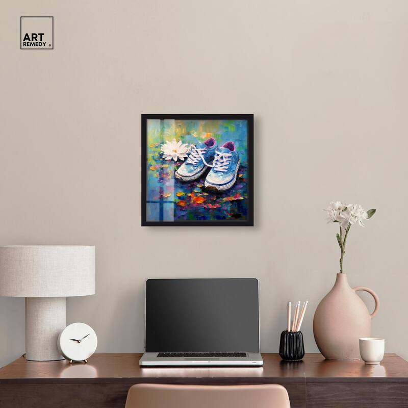 Lily Pad Sneakers Shadowbox by Art Remedy