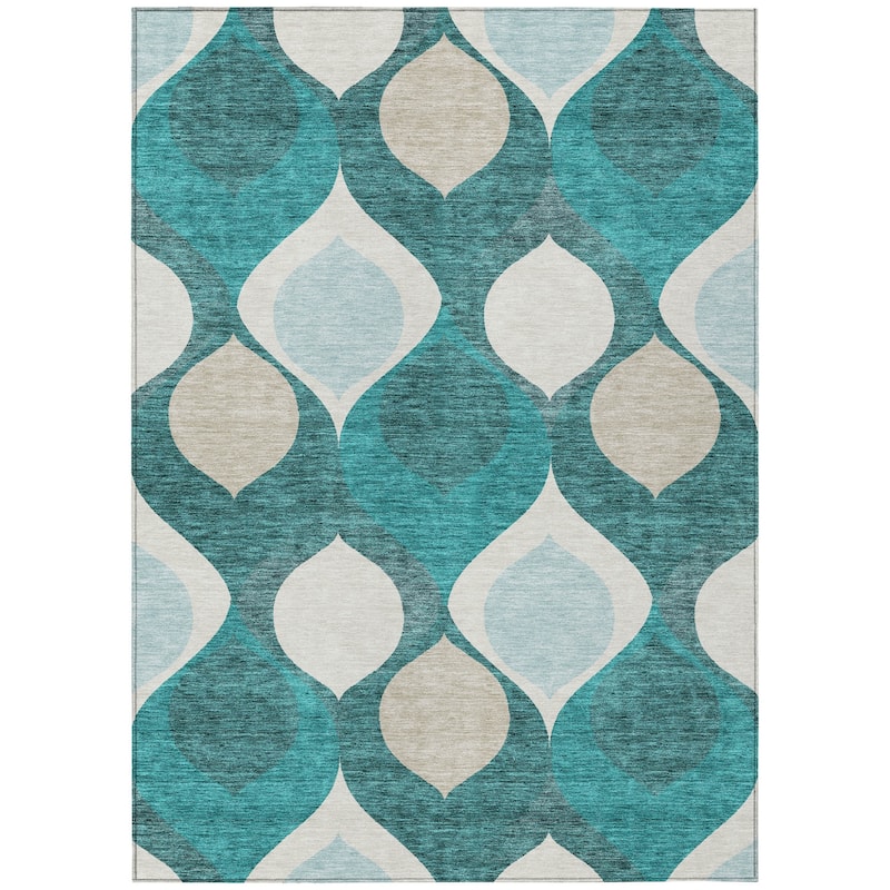 HomeRoots Ogee Transitional Rectangle Outdoor Rug