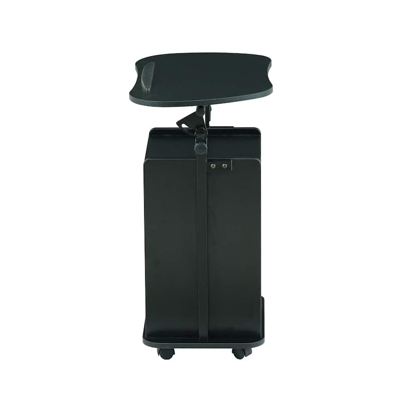Rolling Laptop Cart Sit-to-Stand with Adjustable Height & Storage
