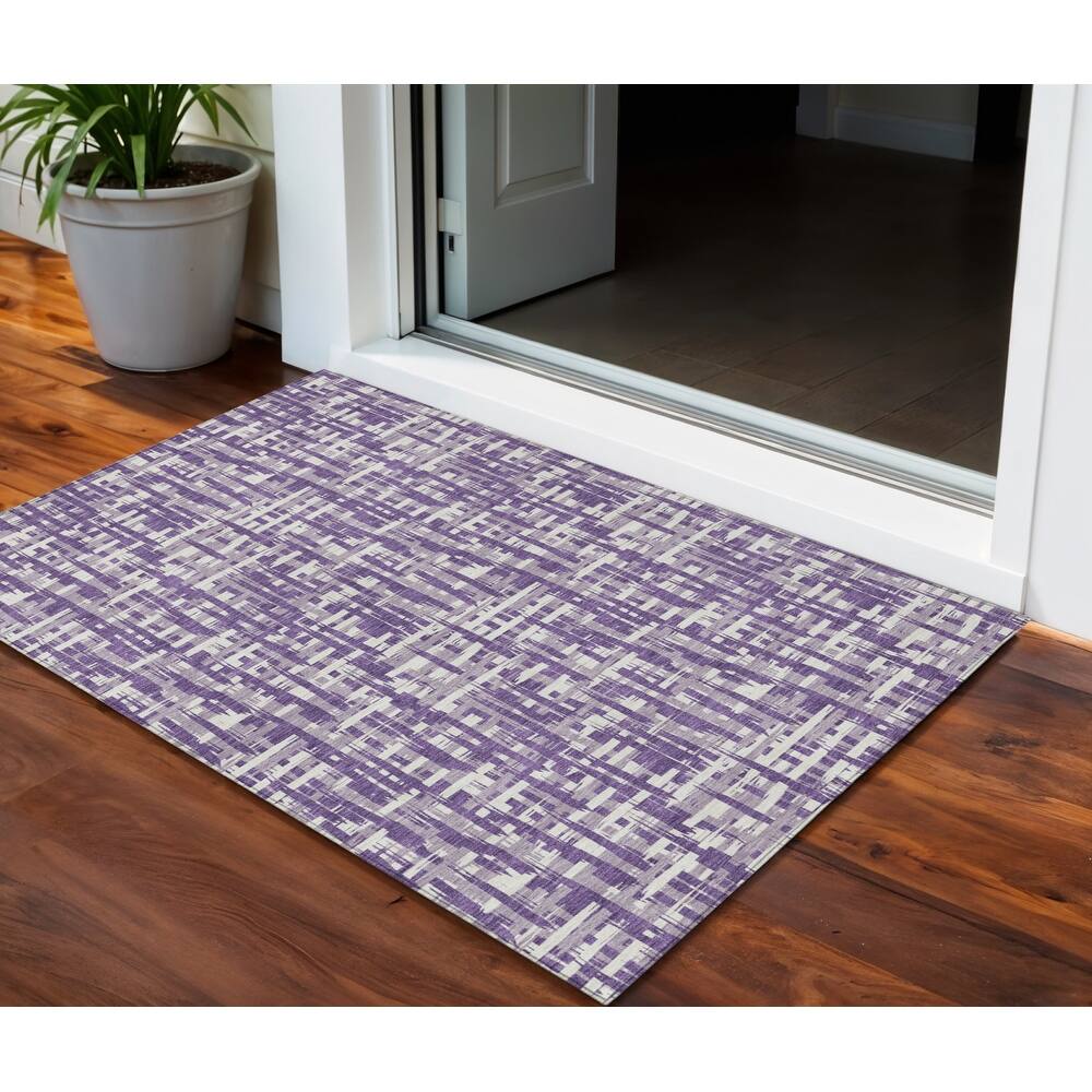 HomeRoots Abstract Transitional Rectangle Outdoor Rug