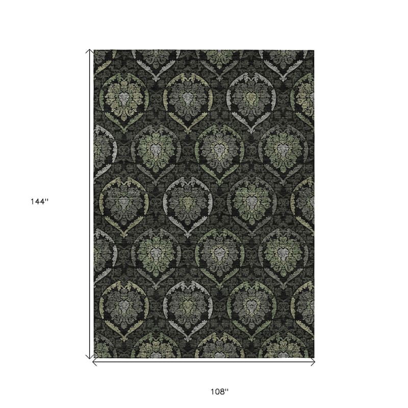 HomeRoots Medallion Transitional Rectangle Outdoor Rug