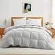 preview thumbnail 29 of 39, All-Season Medium Warmth White Goose Down Comforter with Premium Fabric