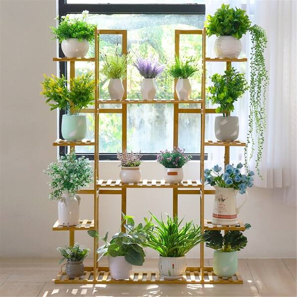 Awesome Bamboo Plant Stand Corner Plant Display Shelf Balcony Garden -  35x7.7x48 inch - Bed Bath & Beyond - 41465205