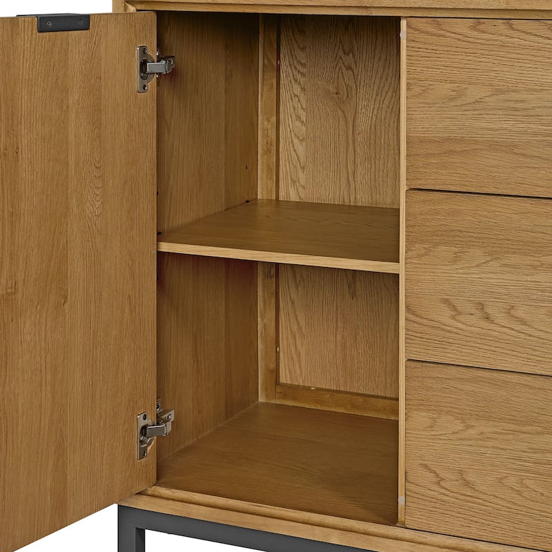 Newport 6-Drawer Gentleman's Chest, Natural Oak