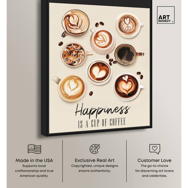 68945 Coffee Cup Collection Canvas by Art Remedy