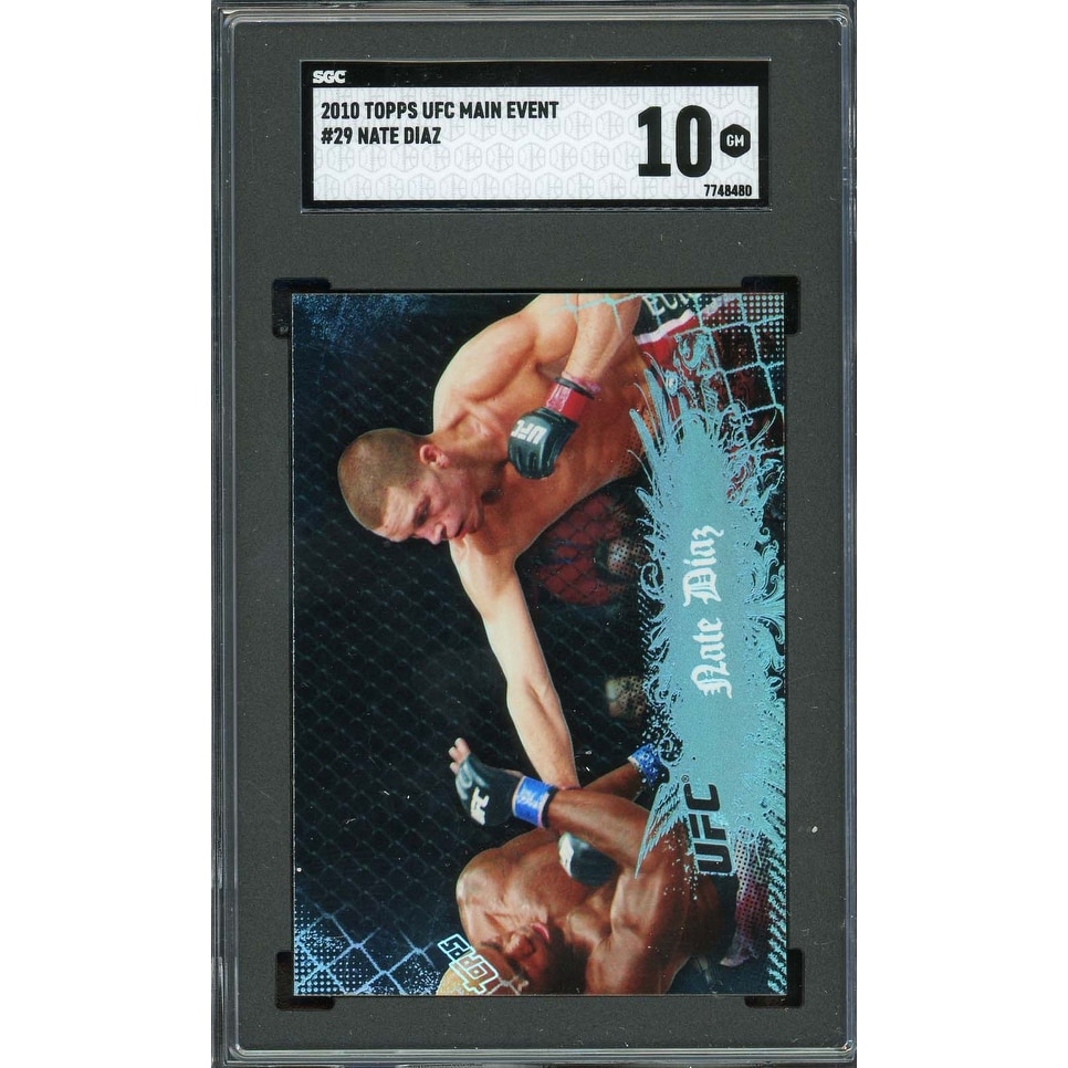 Nate Diaz 2010 Topps Chrome UFC Main Event Rookie Card RC #29 Graded SGC 10 - Black - 8'6" x 11'6" - Overstock - 40996459 Nate Diaz 2010 Topps Chrome UFC Main Event Rookie Card RC #29 Graded SGC 10 - Black - 8'6" x 11'6" - Overstock - 40996459