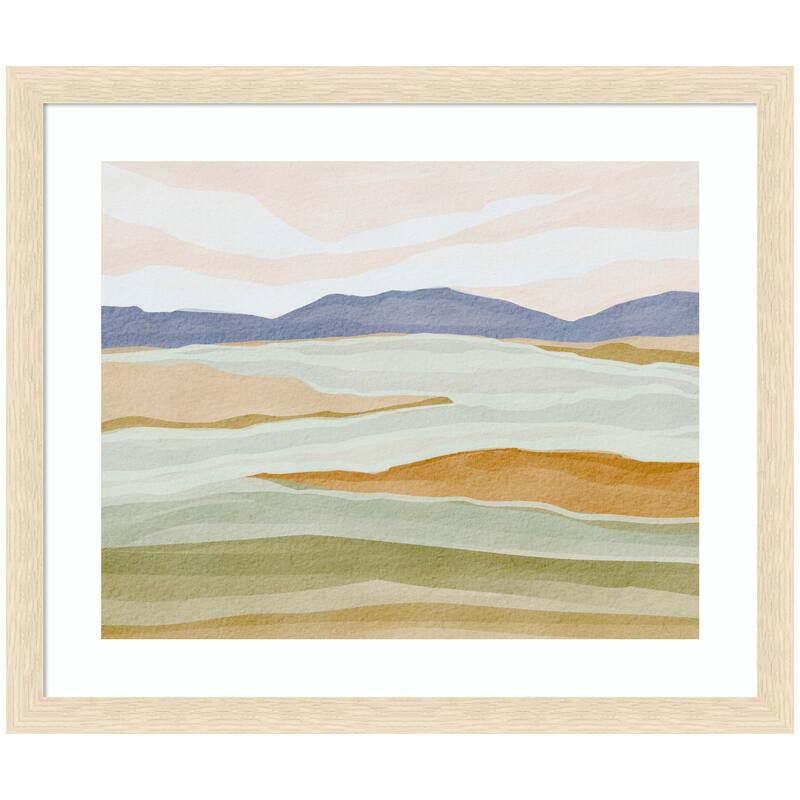Kate and Laurel Framed Art Dreamy Hillscape by Nikita Jariwala - 26x22 - Natural