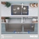 preview thumbnail 50 of 50, Karran Undermount Quartz 60/40 Double Bowl Kitchen Sink