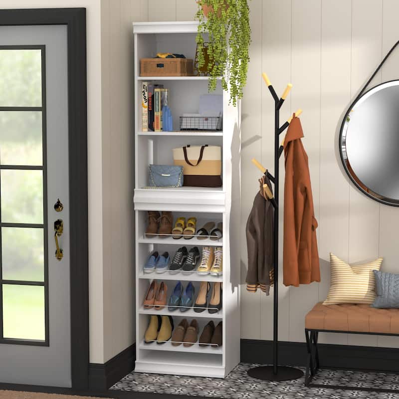 ClosetMaid Modular Storage 21.38-inch W 7-Shelf Wood Closet System with Shoe Storage