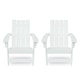preview thumbnail 21 of 38, Encino Outdoor Adirondack Chairs (Set of 2) by Christopher Knight Home White