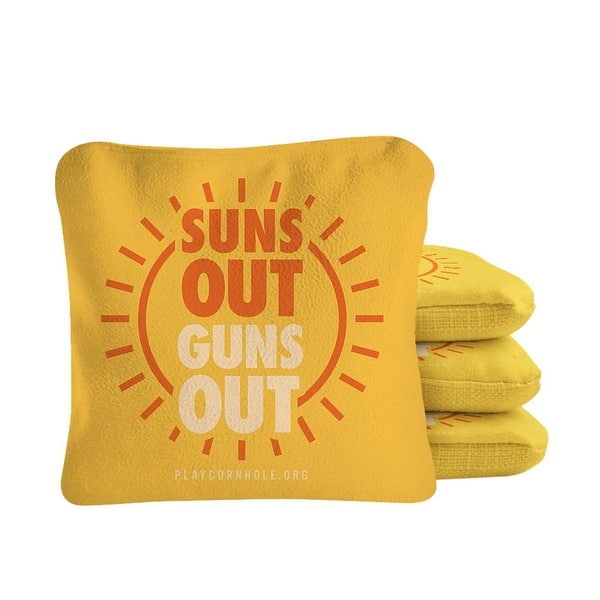 slide 2 of 4, Suns Out Guns Out Dual Sided Cornhole Bags