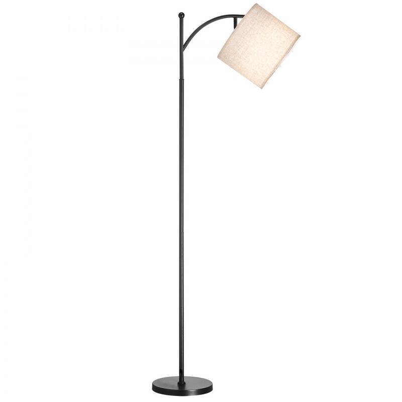 Adjustable LED Floor Lamp with Remote and Foot Switch Rotating Head for Living Room or Bedroom - 61.02"H