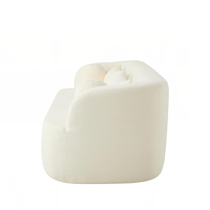 Upholstered Sofa with Pillows, No Assembly Curved Cloud Couch with High-Density Foam