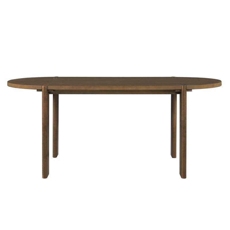 Christopher Knight Home - 7-Piece Rustic Farmhouse Dining Set with Solid Wood Oval Dining Table and Upholstered Chairs